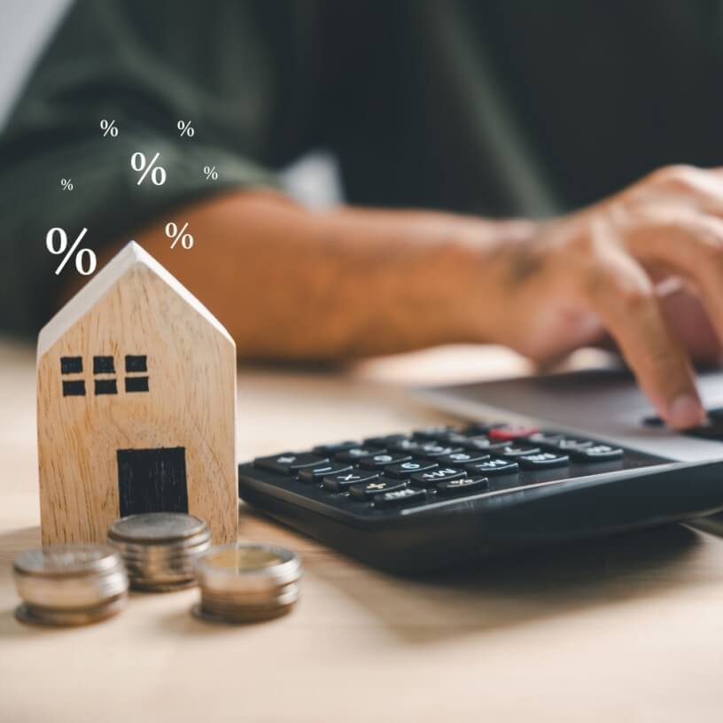 refinancing calculator visual concept